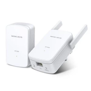 Mercusys (MP510 KIT) 300Mbps Wireless N Powerline Adapter Kit, AV2 1000, 1-Port UK Plug