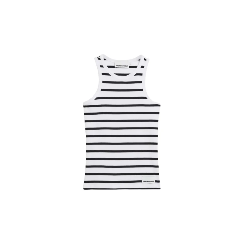 Image of ARMEDANGELS Womens tank top ARMEDANGELS Kanitaa Stripes Blanc Female XL