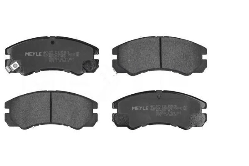 Image of MEYLE 025 218 4516/W Brake pad set Front Axle, with acoustic wear warning, Original Quality, with anti-squeak plate Brake Pad Set,disc brake (402)