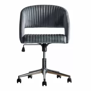 Image of Crossland Grove Greenwich Swivel Chair Charcoal Velvet