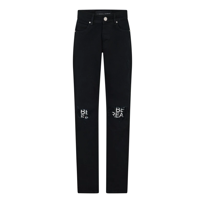 Image of Criminal Damage Mens Real Jean Slim Fit Jeans Black male 32W R