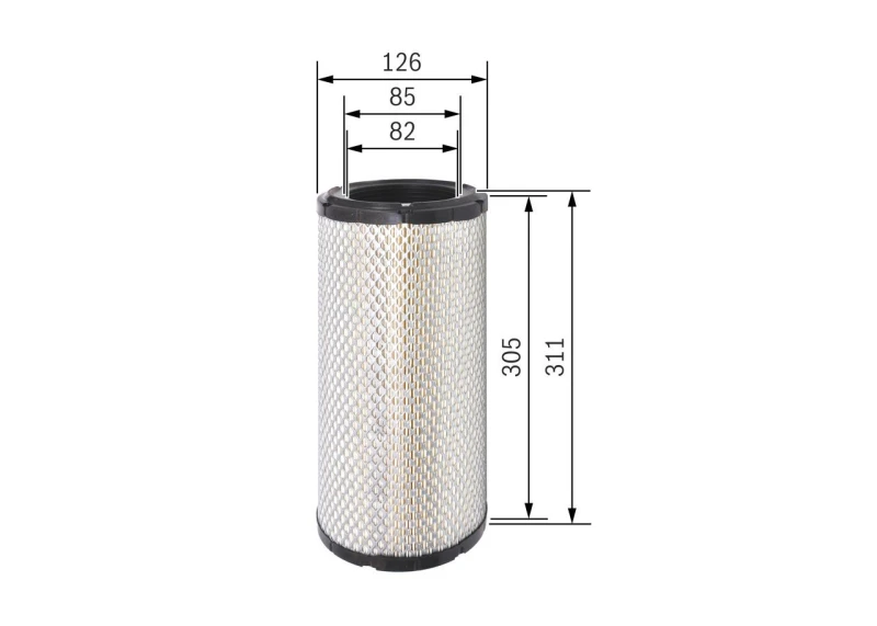 Image of Bosch F 026 400 318 Air filter Filter Insert Air Filter (8)