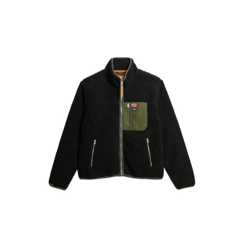 Image of Superdry Vintage retro fleece Superdry Noir Male XL