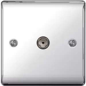 Image of BG Nexus Metal Polished Chrome 1 Gang Coaxel Socket - NPC60