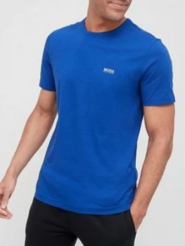 image of Hugo Boss Straight Logo T-Shirt Bright Blue Size 2XL Men