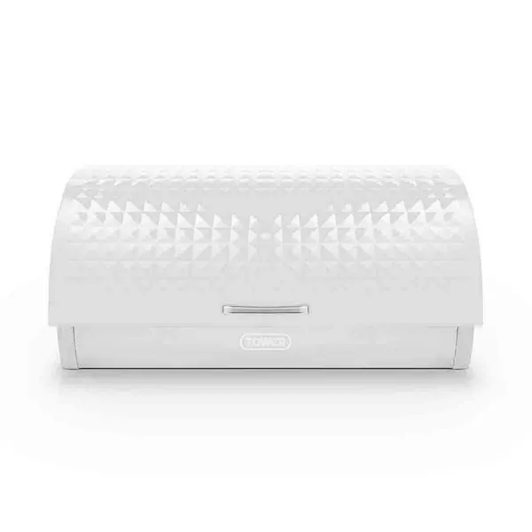 Image of Tower Solitaire Bread Bin - White