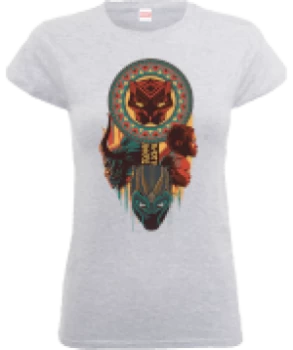 Image of Black Panther Totem Womens T-Shirt - Grey - L