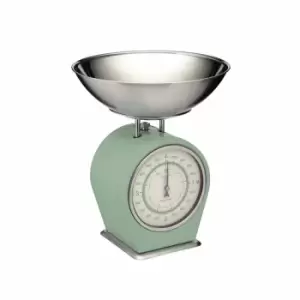 image of KitchenCraft Living Nostalgia Mechanical Kitchen Scales - English Sage Green