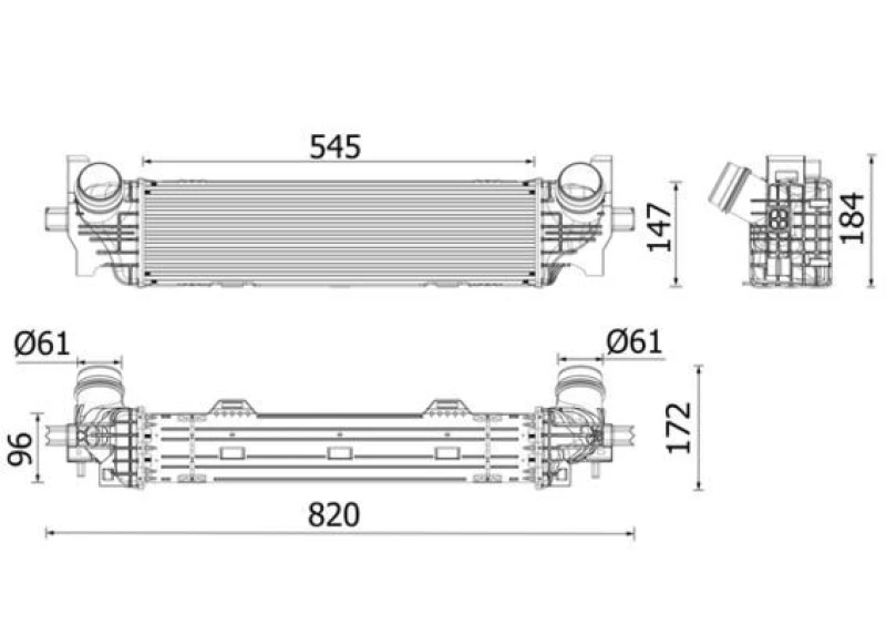 Image of Intercooler MAHLE CI 660 000P