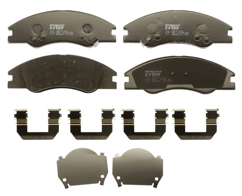 Image of TRW GDB3367 Brake pad set with acoustic wear warning, with accessories Brake Pad Set,disc brake (402)