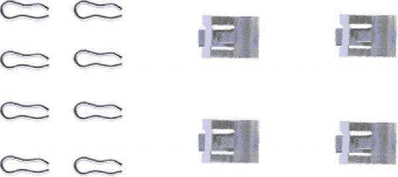 Image of HELLA Brake pad fitting kit HELLA 8DZ 355 202-201