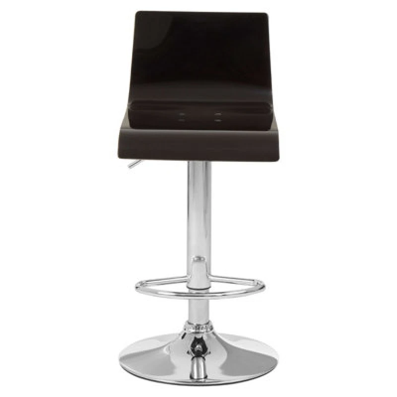 Image of Premier Housewares Interiors By Premier Modern Design Acryclic Bar Stool, Sleek Kitchen Stool For Breakfast, Comfortable Modern Bar Stool Black
