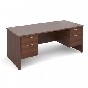 Image of Maestro 25 PL Straight Desk With 2 and 2 Drawer Pedestals 1800mm - wal