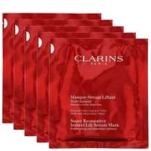 image of Clarins Super Restorative Instant Lift Serum Mask 5 x 30ml / 1 fl.oz.