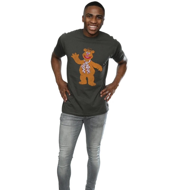 Image of Disney Men The Muppets Classic Fozzy T-Shirt in Mid Grey Size: Small Mid Grey S Male 5057245301671