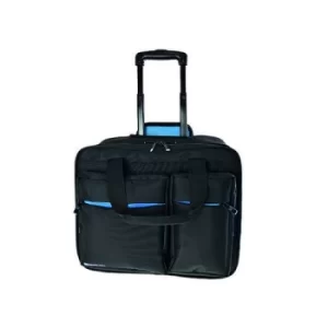 image of Monolith 15.6" Blueline Wheeled Laptop Case Black/Blue 3317