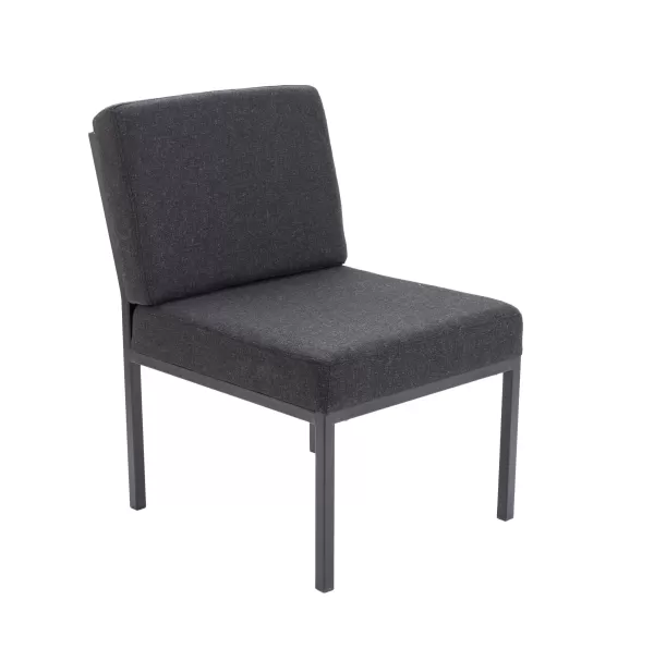 Rubic Fabric Reception Chair Charcoal