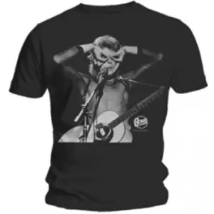 David Bowie Acoustics Mens Black T Shirt: Small