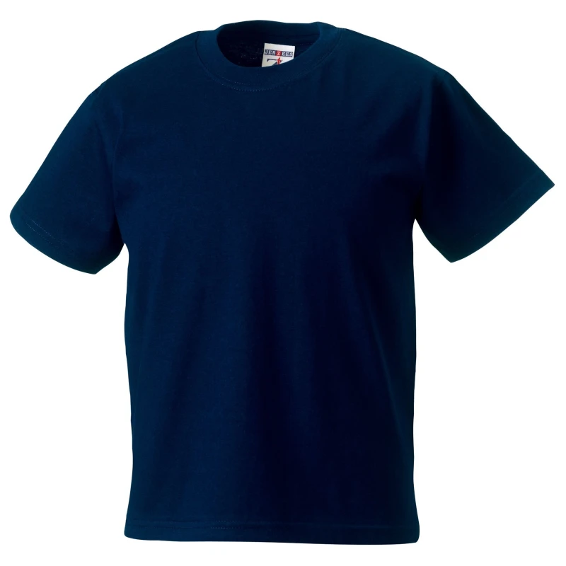 Image of Jerzees Schoolwear Jerzees Schoolgear Classic Plain T-Shirt Pack of 2 in Navy Size: 3-4 Years Navy Unisex 3-4 Years