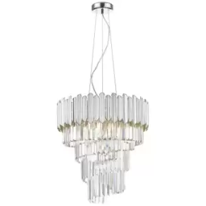 Image of Zumalinelighting - Zumaline Gladius Pendant Ceiling Light, Chrome, 6x E27