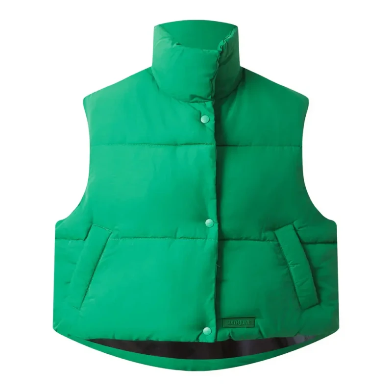 Image of Sixth June Womens Sixth June Oversized Puffer Vest Vert Female M