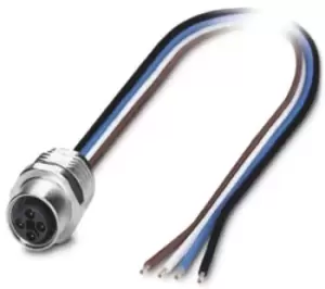 Image of Phoenix Contact, SACC-E-M12FST-4CON-M16/0.5 Series, Straight M12 to Unterminated Cable assembly, 5m Cable