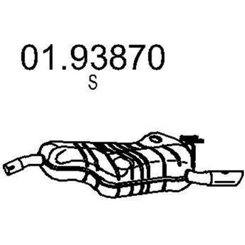 Image of MTS 01.93870 Rear silencer End Silencer (3437)