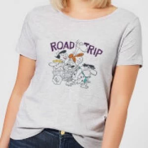Image of The Flintstones Road Trip Womens T-Shirt - Grey - 3XL
