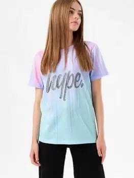 image of Hype Girls Mint Love Drips Glitter Script T-Shirt, Mint, Size Age: 5-6 Years, Women