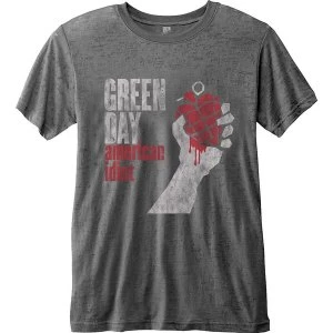 Image of Green Day - American Idiot Vintage Unisex Large T-Shirt - Grey