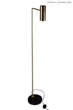 Image of Retro Brass Floor Lamp Brass