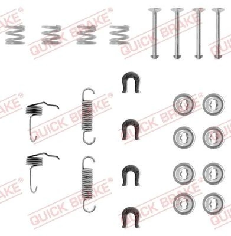 Image of QUICK BRAKE Brake shoe fitting kit QUICK BRAKE 105-0655