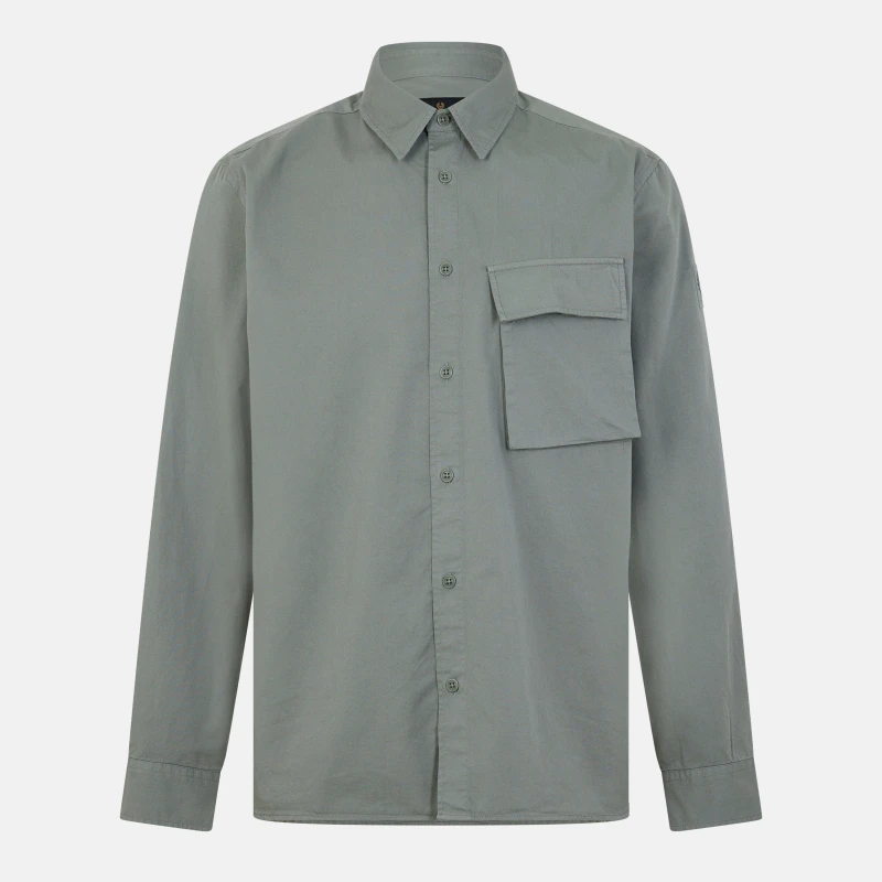 Image of Belstaff Scale Shirt Sage Green male L