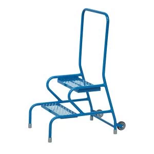 Image of Fort Stable Steps 2 Step With Handrail and Wheels Painted GS3112M