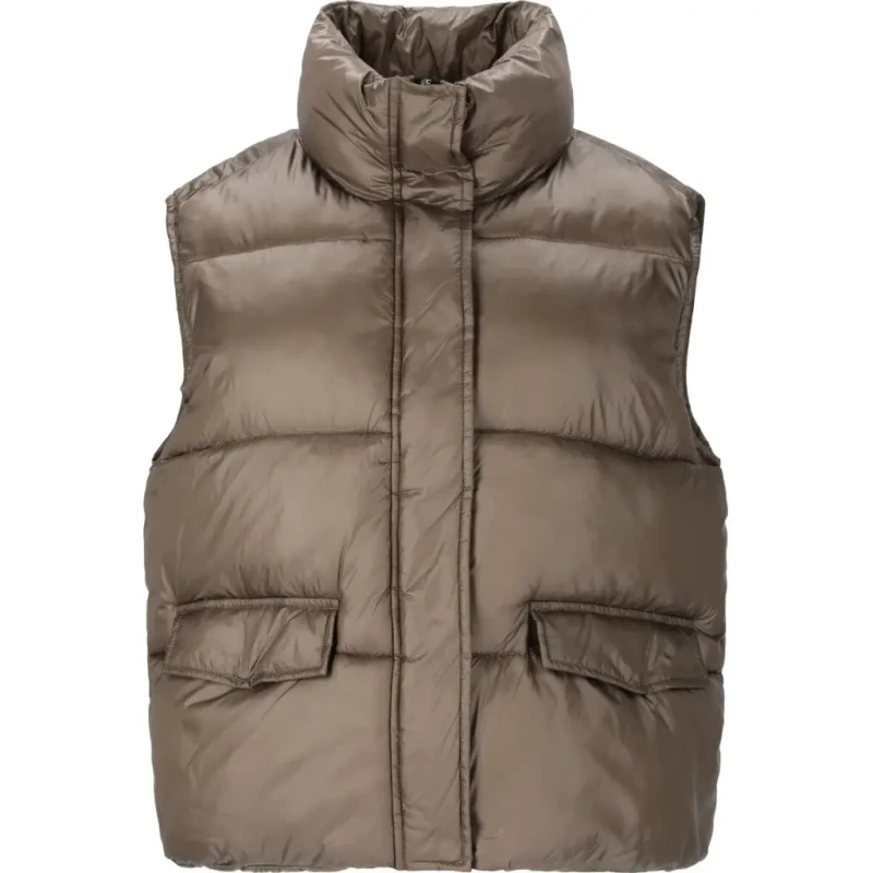 Image of Athlecia Womens Athlecia Prinsloo Puffer Vest Beige Female 36