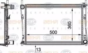 Image of x1 Behr Heat Exchanger 8MK376764-314 Genuine replacement part for Car Made in CN