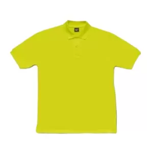 Image of SG Mens Ring-Spun Cotton Short Sleeve Polo Shirt (L) (Lime)