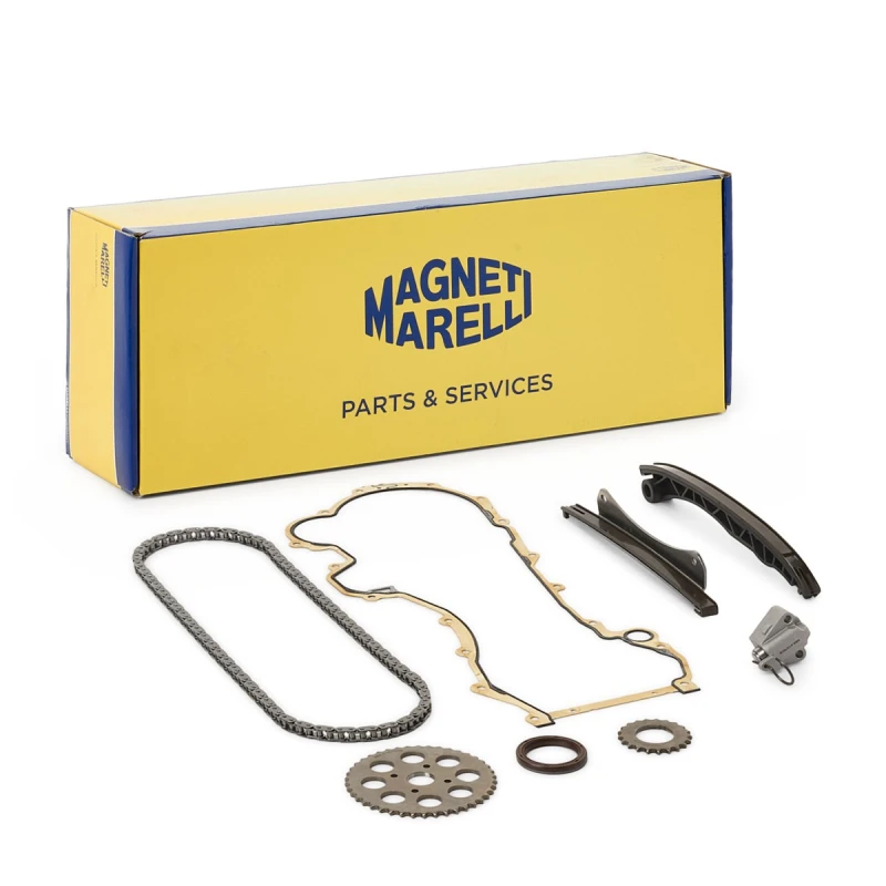 Image of MAGNETI MARELLI 341500000100 Timing Chain Kit without bolts/screws, Simplex, with gasket/seal Timing Chain Kit (1389)