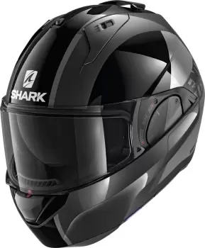 Image of Shark Evo-ES Endless Helmet, black-grey, Size S, black-grey, Size S