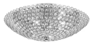 Image of PLANET Ceiling Light Chrome, Crystals 45x15cm