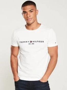 Image of Tommy Hilfiger Tommy Logo T-Shirt - White Size M Men