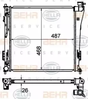 Image of x1 Behr Heat Exchanger 8MK376735-261 Genuine replacement part for Car Made in CN