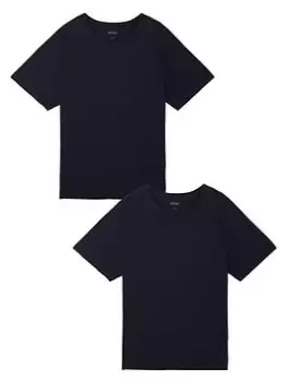 image of BOSS Bodywear Big & Tall 2 Pack T-Shirt - Open Blue, Open Blue, Size 3XL, Men