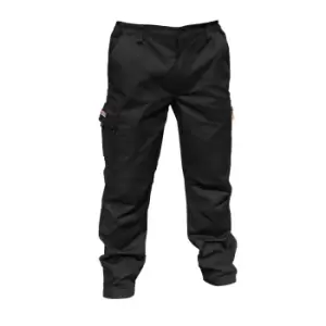 Image of Result Mens Stretch Work Trousers / Pants (34inch Long Length) (32") (Black)