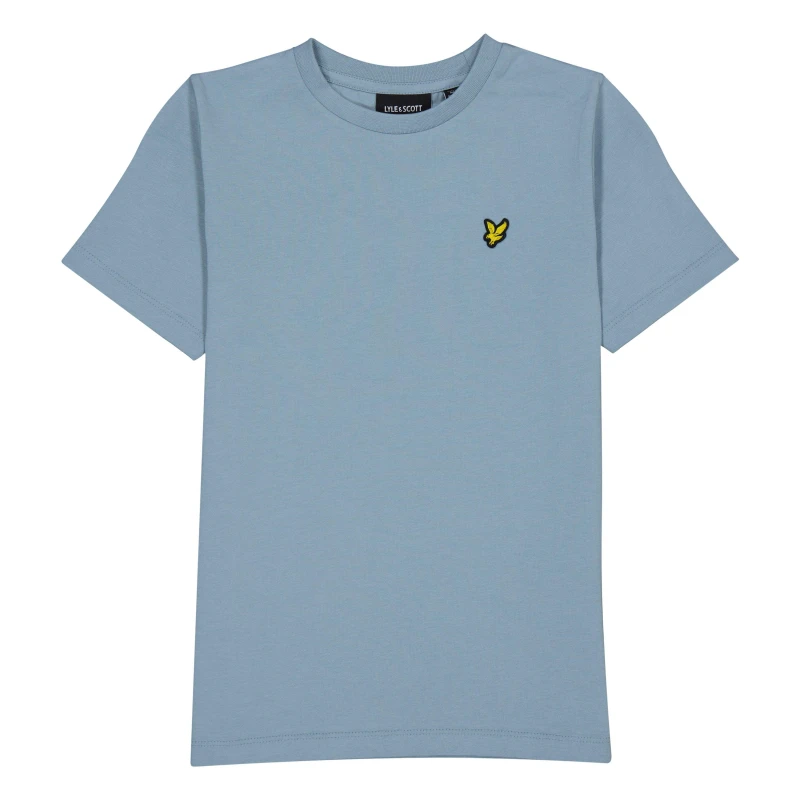Image of Lyle & Scott Slate Blue Junior Plain T-Shirt M/Blue Boys 8/9Y 210159UK