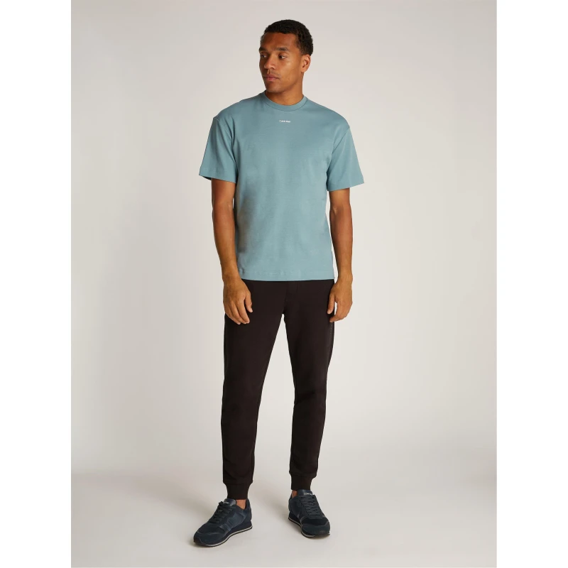 Image of Calvin Klein Mens Nano Logo Interlock Regular Fit T-Shirt Blue CFQ male S