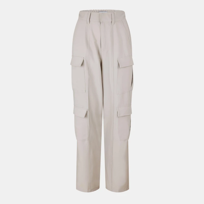 Image of Jack Wills Wide Leg Cargo Pants - Neutral Neutral 8