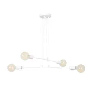 Image of Multipo White Multi Arm Pendant Ceiling Light 4x E27