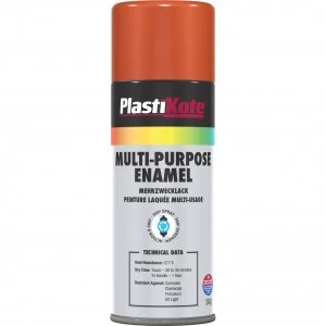 Image of Plastikote Enamel Aerosol Spray Paint Orange 400ml