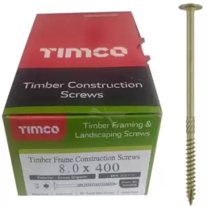 image of Timco Exterior Timber Wafer Construction Screws - 8.0 x 400 (25 pack)